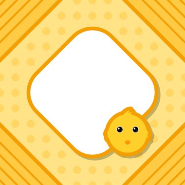 Tavuk ile tebrik kartı şablonu