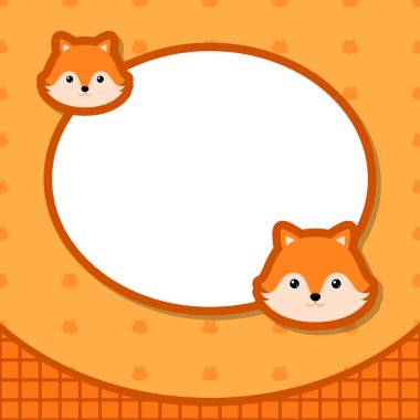 Fox ile tebrik kartı şablonu