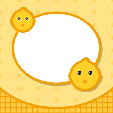 Tavuk ile tebrik kartı şablonu