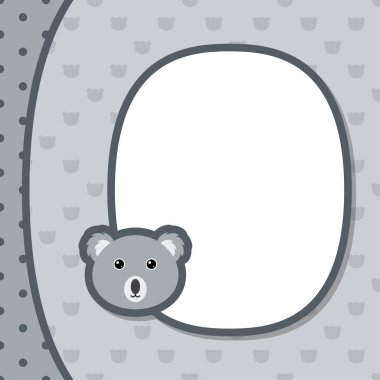 Koala ile tebrik kartı şablonu