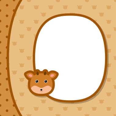 Geyik ile tebrik kartı şablonu