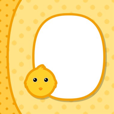 Tavuk ile tebrik kartı şablonu