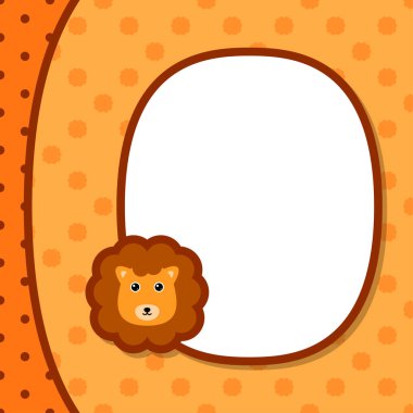 Aslan ile tebrik kartı şablonu