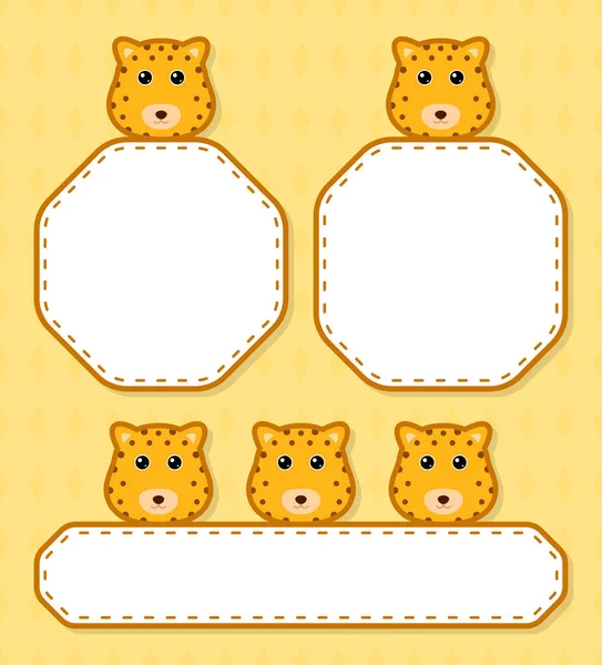 Leopar desenli şirin bir pankart.