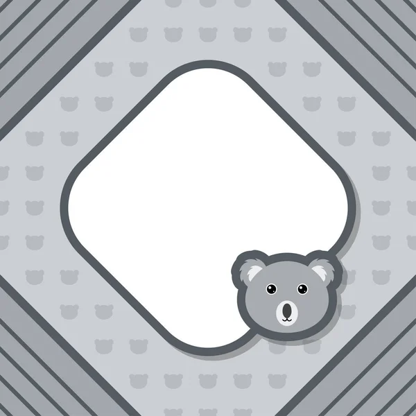 Greeting Card Template Koala — Vector de stock