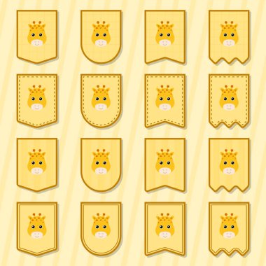 Üzerinde zürafa olan not etiketi