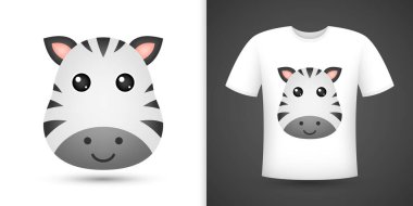 Zebra başı beyaz gömlekte