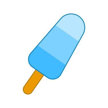 Dondurma beyaz arka planda izole edilmiş.