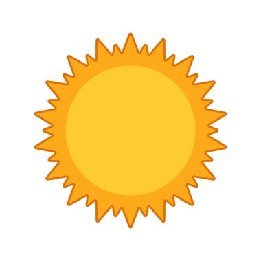 Beyaz arkaplanda izole güneş