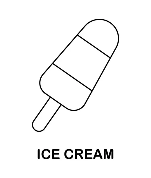 Kolorowanki Ice Cream Dla Dzieci — Wektor stockowy