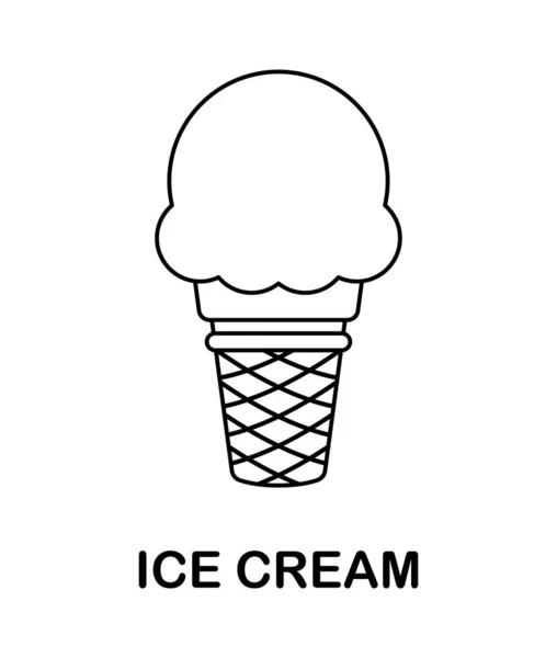 Kolorowanki Ice Cream Dla Dzieci — Wektor stockowy