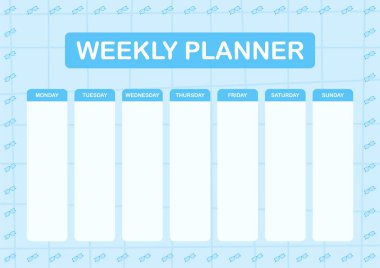 Gözlüklü günlük ve haftalık planlamacı