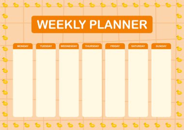 Şişme Ördekli Günlük ve Haftalık Planlayıcı