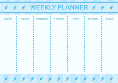 Dondurmalı günlük ve haftalık planlayıcı