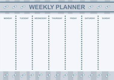 Gözlüklü günlük ve haftalık planlamacı