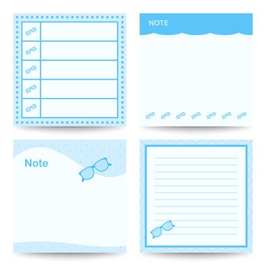 Gözlüklü kare not defterleri