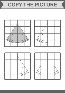 Karpuzlu resmi kopyala. Çocuklar için çalışma tablosu