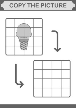 Fotoğrafı dondurmayla kopyala. Çocuklar için çalışma tablosu