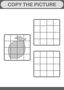 Lemon 'la olan resmi kopyala. Çocuklar için çalışma tablosu