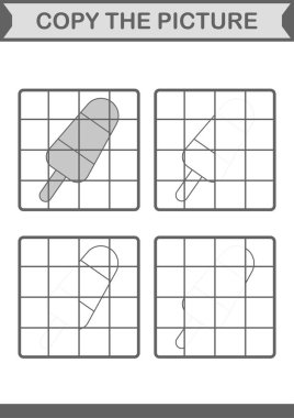 Fotoğrafı dondurmayla kopyala. Çocuklar için çalışma tablosu