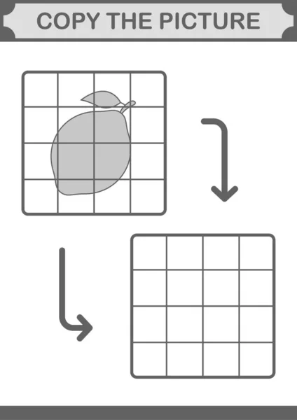 写真をレモンでコピーします 子供のためのワークシート — ストックベクタ