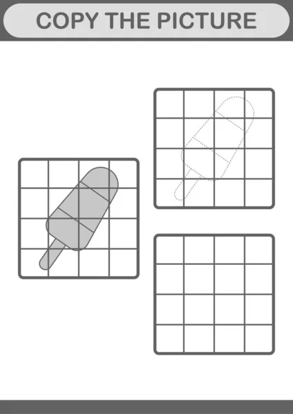 Kopiera Bilden Med Glass Kalkylblad För Barn — Stock vektor