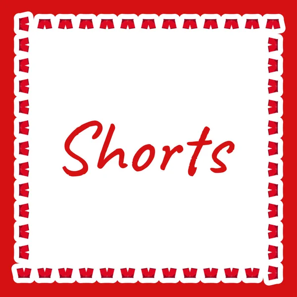 Border Shorts Banner Poster Greeting Card — Stock Vector