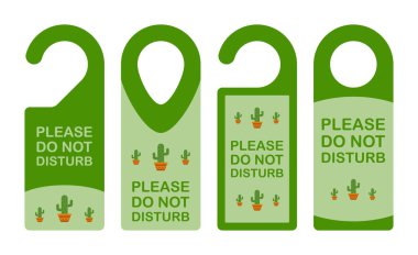 Kaktüslü otel askısı tabelası.