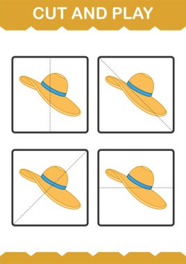 Kes ve kadınların şapkasıyla oyna.