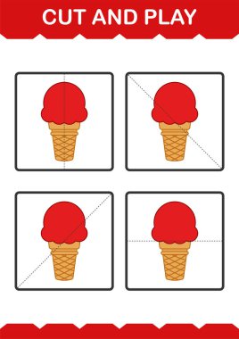 Dondurmayla kes ve oyna.