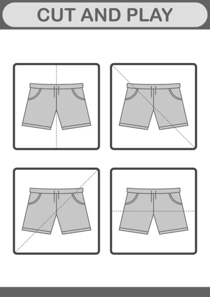 Couper Jouer Avec Des Shorts — Image vectorielle