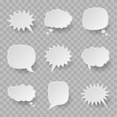 Konuşma baloncukları koleksiyonu izole edildi