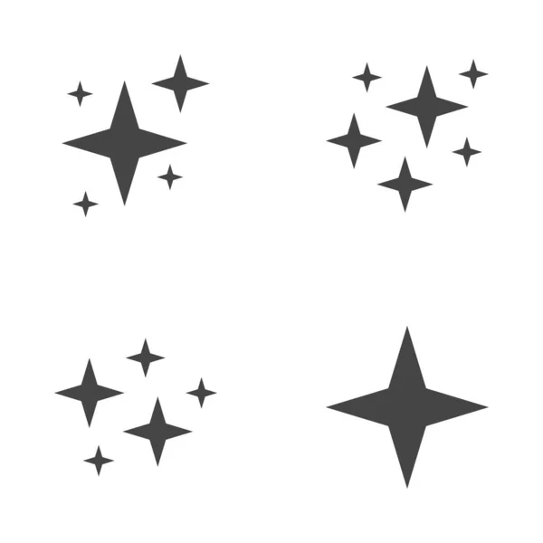 Набор Звёзд Сверкает Плоский Дизайн — стоковый вектор