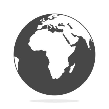 Beyaz arkaplanda dünya düz tasarım biçimi