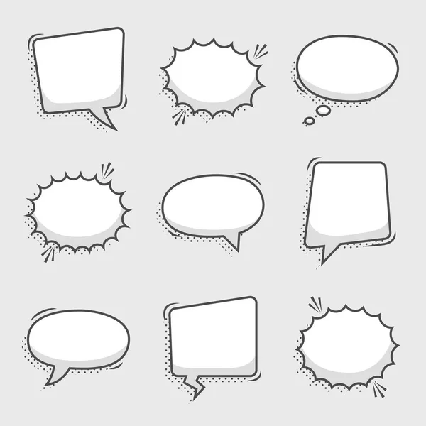 Collection Speech Bubbles Isolated — Stock Vector