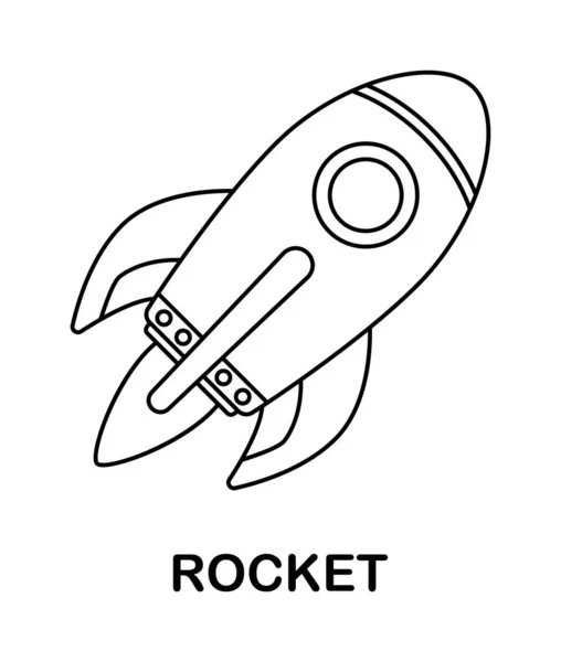 Farvelægning Med Rocket Til Børn – Stock-vektor