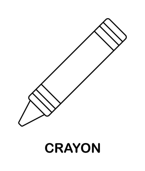 Coloring page with Crayon for kids