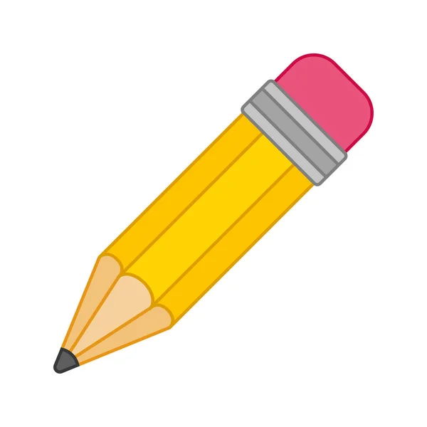 Bleistift Isoliert Auf Weißem Hintergrund — Stockvektor