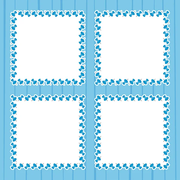 Frame Push Pin Banner Poster Greeting Card — 图库矢量图片