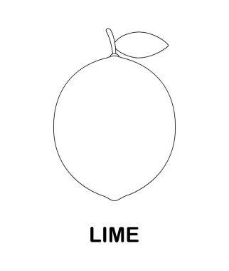 Çocuklar için Lime ile renklendirme sayfası