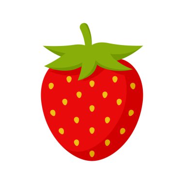 Çilek beyaz arkaplanda izole edildi