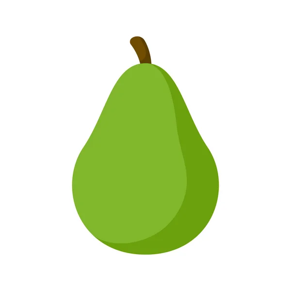 Avocado Isoliert Auf Weißem Hintergrund — Stockvektor