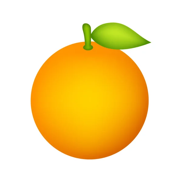 Naranja Aislado Sobre Fondo Blanco — Vector de stock