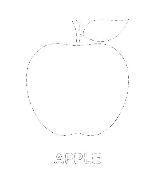Аркуш Трасування Apple Дітей — стоковий вектор