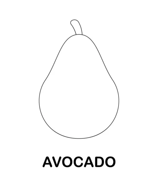 Coloring Page Avocado Kids — ストックベクタ