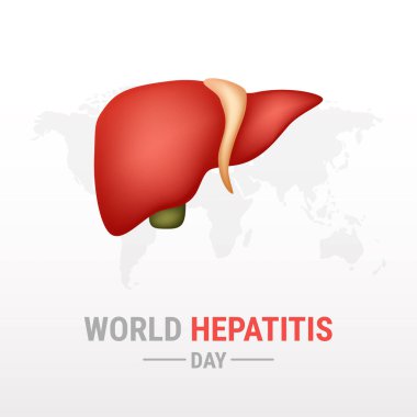 World Hepatitis day on white background