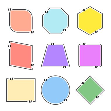 Beyaz arkaplandaki kutu çerçevesinden alıntı yap