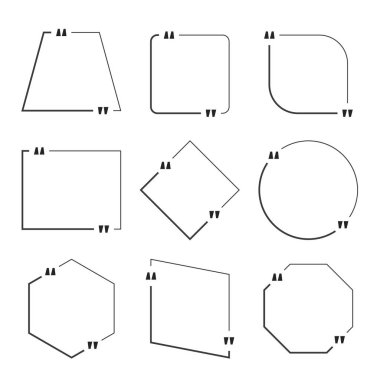 Beyaz arkaplandaki kutu çerçevesinden alıntı yap