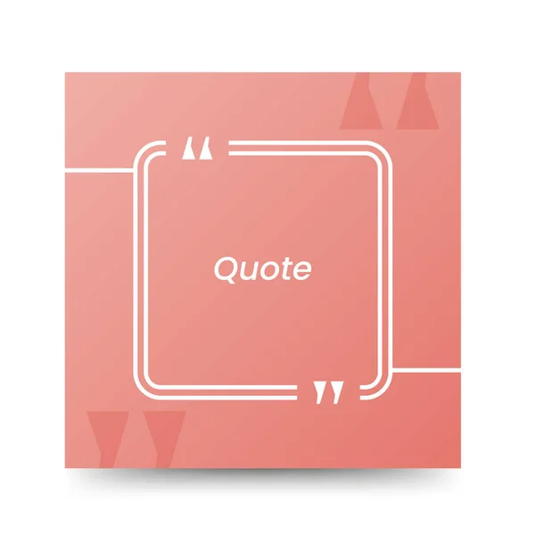 Quote Frames Blank Templates White Background — Stock Vector