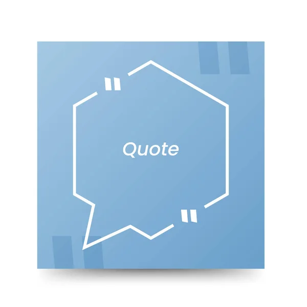 Quote Frames Blank Templates White Background — Vetor de Stock